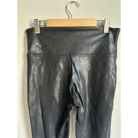 SPANX Women's Black Shaping Faux Leather Full Length Leggings Size L - Picture 5 of 9